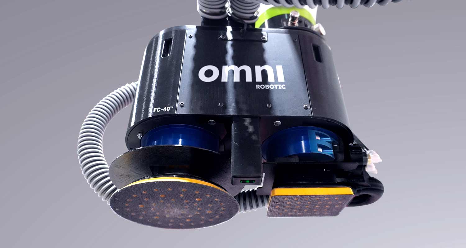 Close-up of the Omnirobotic PSA-80 PRO FC-40 Dual Tool showcasing precision engineering