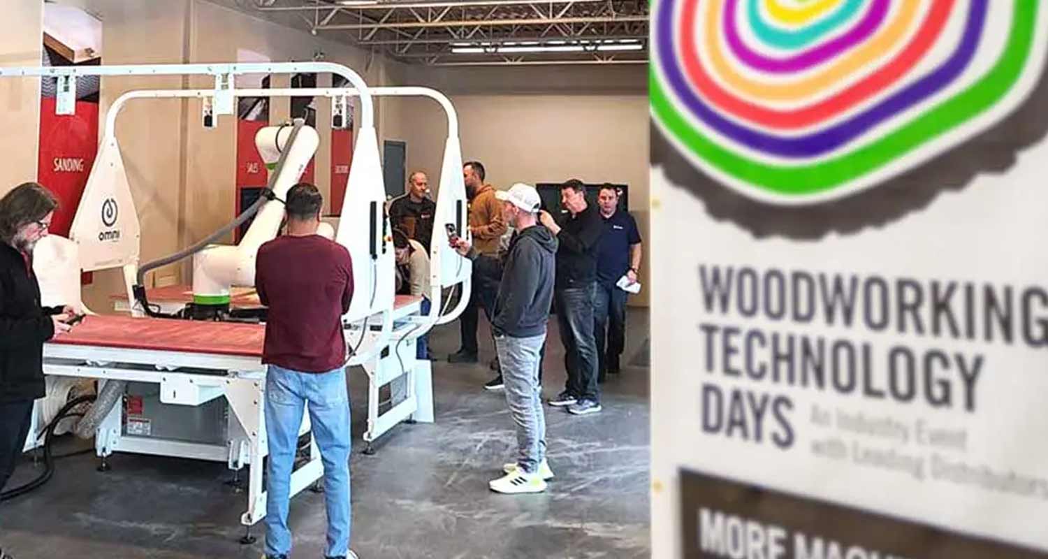 The PSA-80 PRO by Omnirobotic showcased at Woodworking Technology Days, Akhurst, Toronto, October 2024.