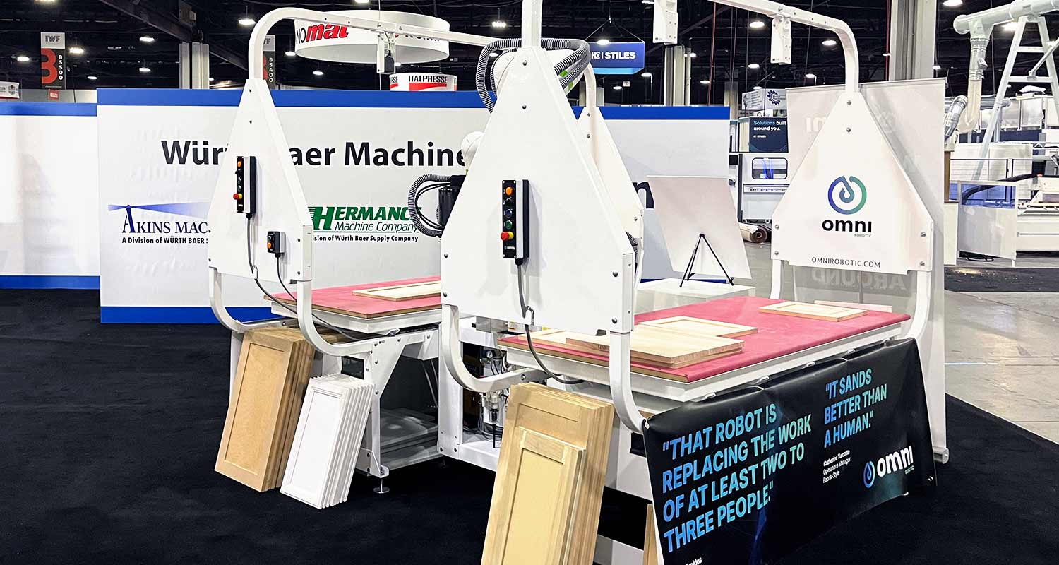 The PSA-80 PRO by Omnirobotic at the IWF International Woodworking Fair, August 2024.