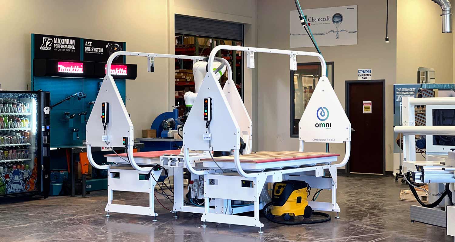 Close-up of Omnirobotic’s Panel Sanding Assistant during a demo session at the Wurth Louis Open House in West Jordan, UT, May, 2024.